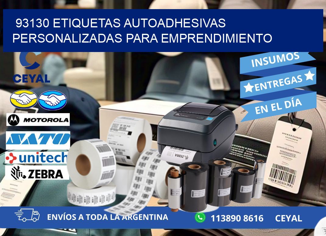 93130 etiquetas autoadhesivas personalizadas para emprendimiento