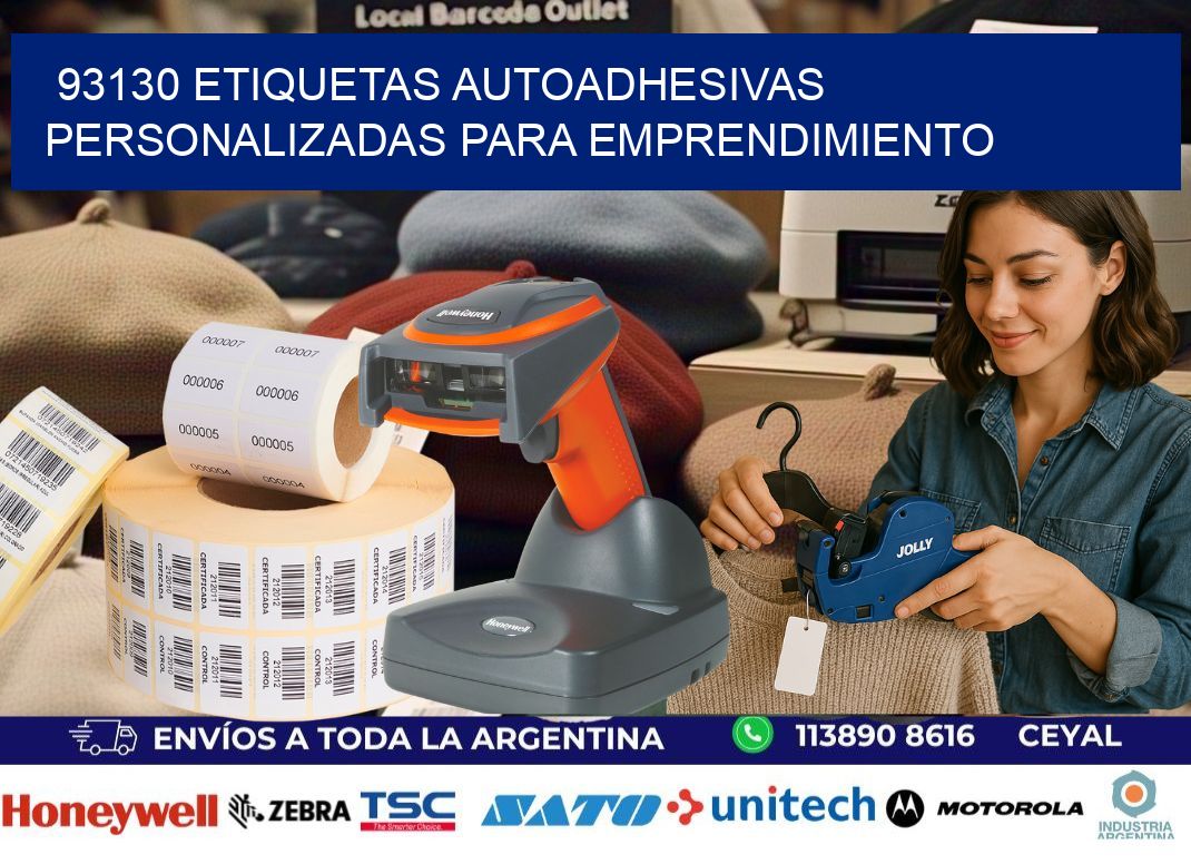 93130 etiquetas autoadhesivas personalizadas para emprendimiento