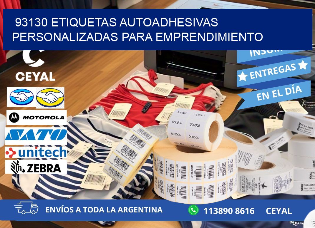 93130 etiquetas autoadhesivas personalizadas para emprendimiento