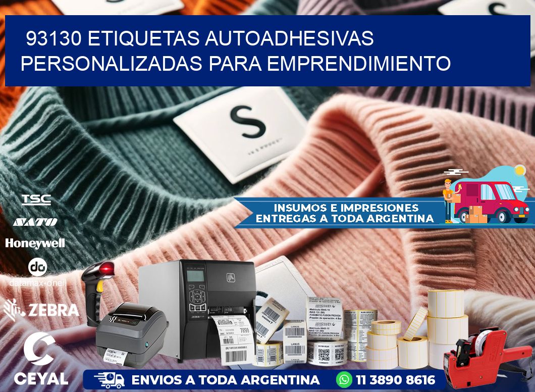 93130 etiquetas autoadhesivas personalizadas para emprendimiento