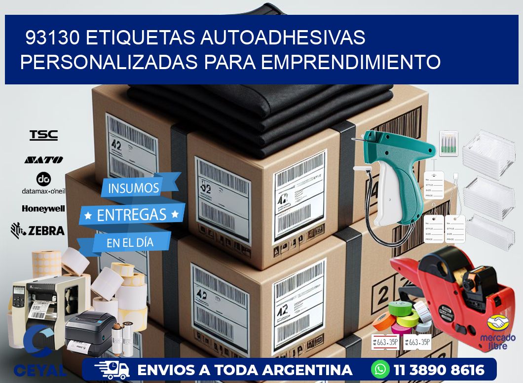 93130 etiquetas autoadhesivas personalizadas para emprendimiento