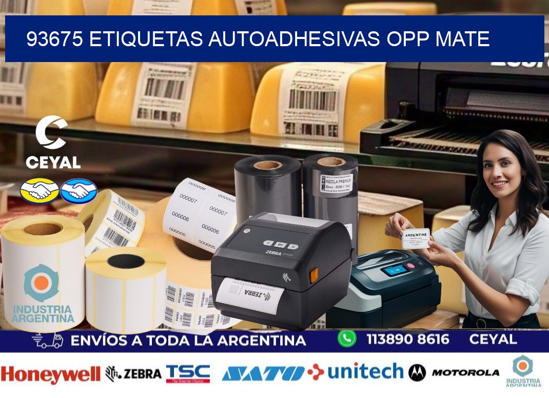 93675 etiquetas autoadhesivas Opp Mate