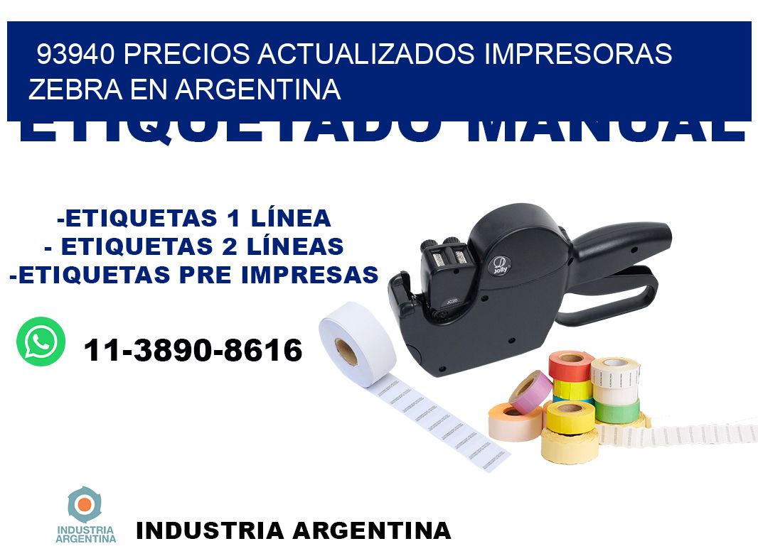 93940 precios actualizados impresoras zebra en argentina