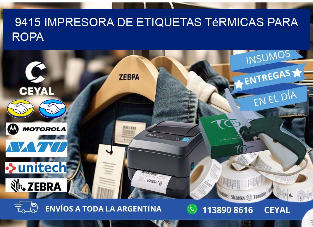 9415 impresora de etiquetas térmicas para ropa