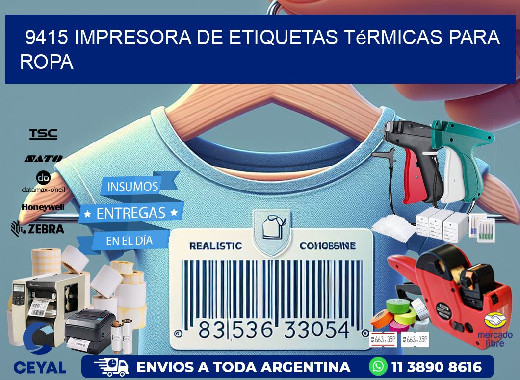 9415 impresora de etiquetas térmicas para ropa