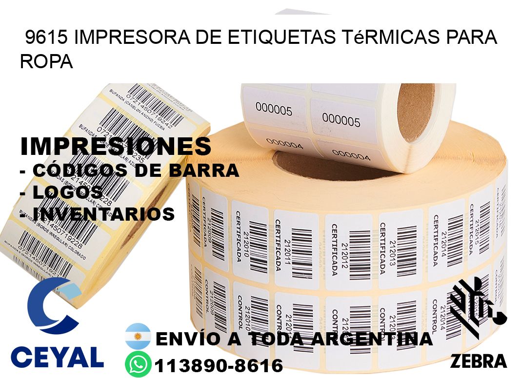 9615 impresora de etiquetas térmicas para ropa