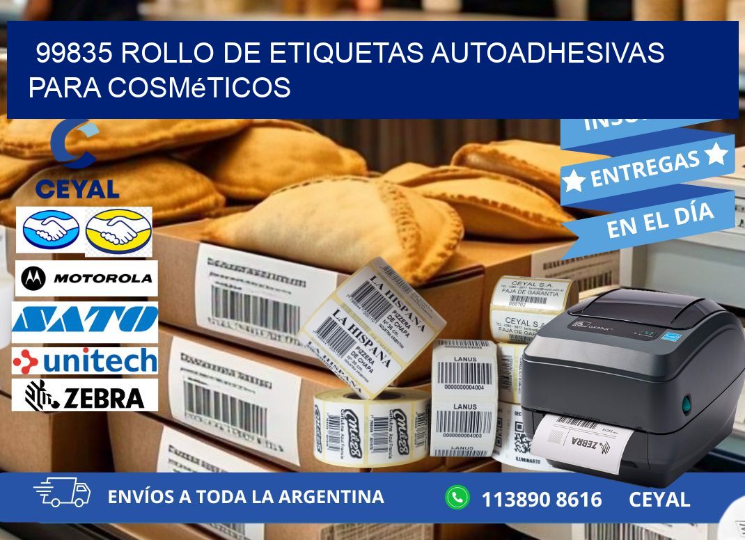 99835 rollo de etiquetas autoadhesivas para cosméticos