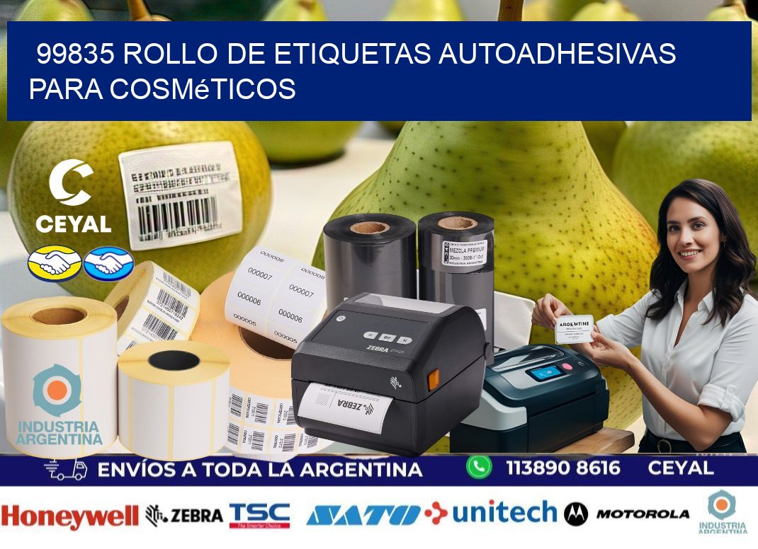 99835 rollo de etiquetas autoadhesivas para cosméticos