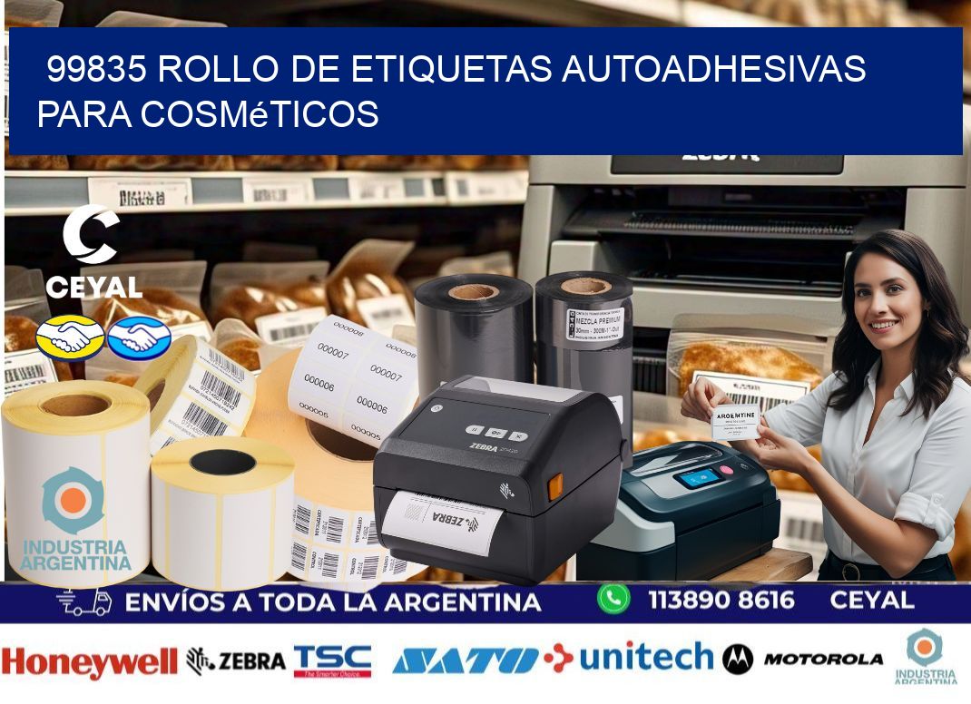 99835 rollo de etiquetas autoadhesivas para cosméticos