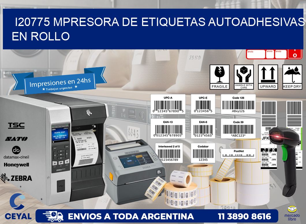 I20775 mpresora de etiquetas autoadhesivas en rollo