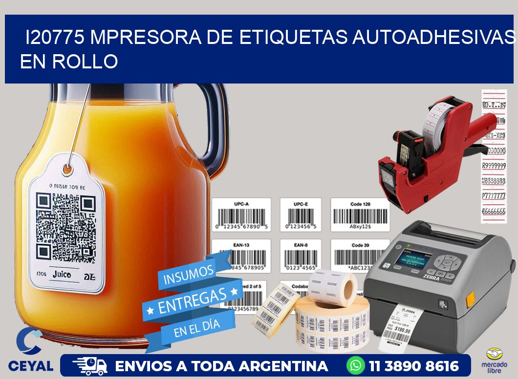 I20775 mpresora de etiquetas autoadhesivas en rollo