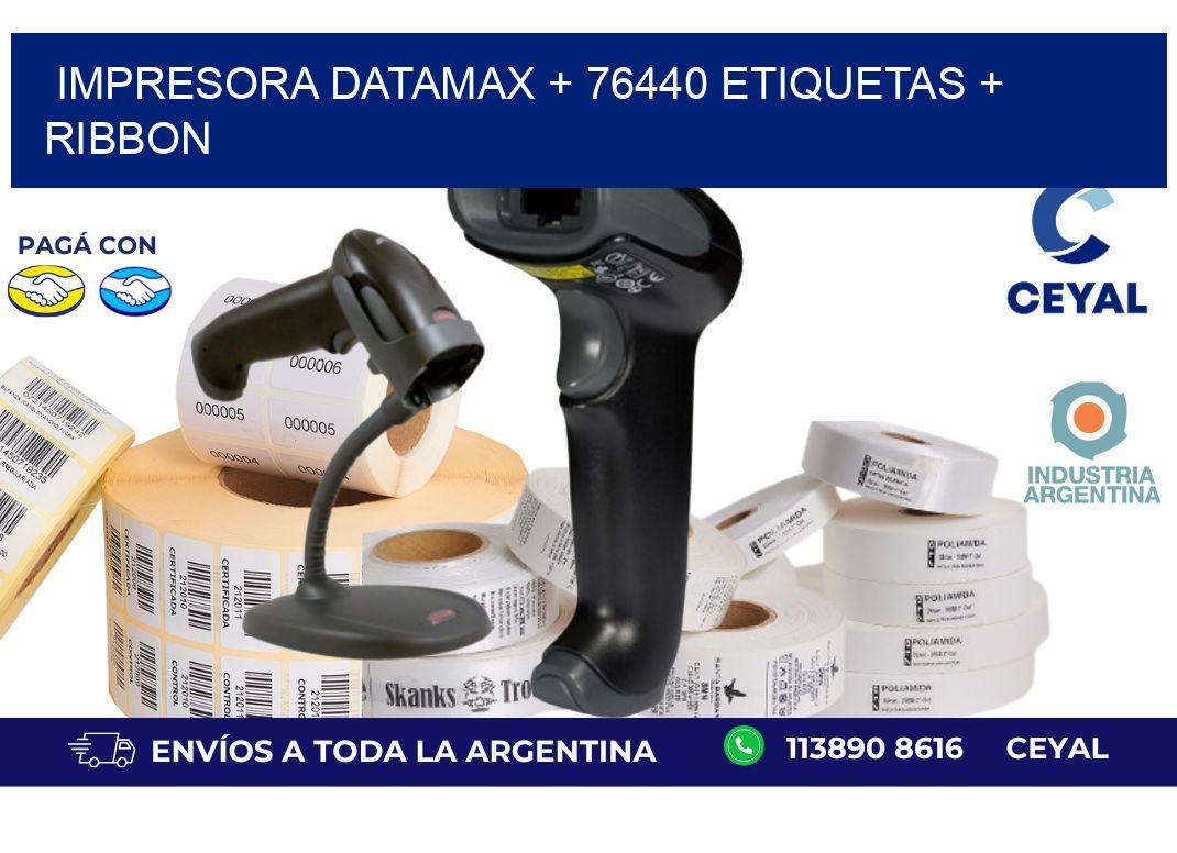 impresora DATAMAX + 76440 etiquetas + ribbon