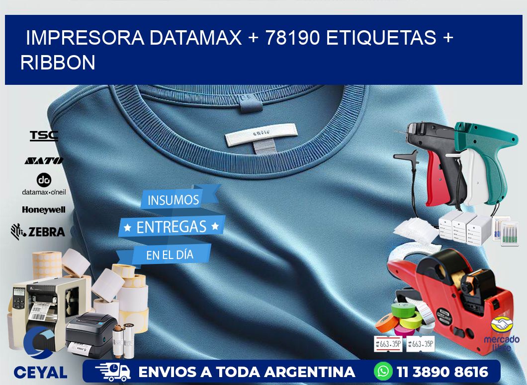 impresora DATAMAX + 78190 etiquetas + ribbon