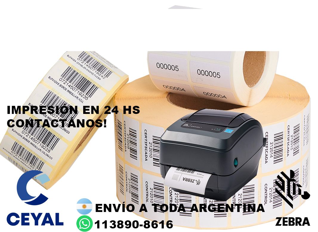 impresora codigos + 83005 etiquetas + ribbon