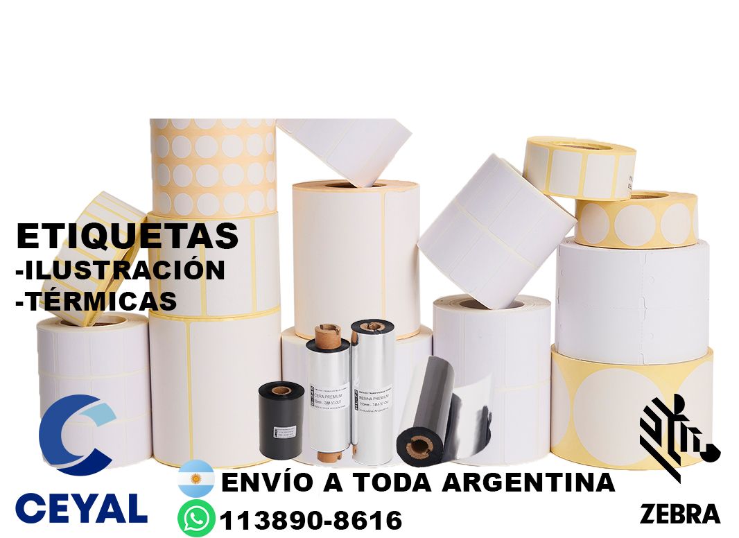 impresora zebra zd421 + 43280 etiquetas + ribbon