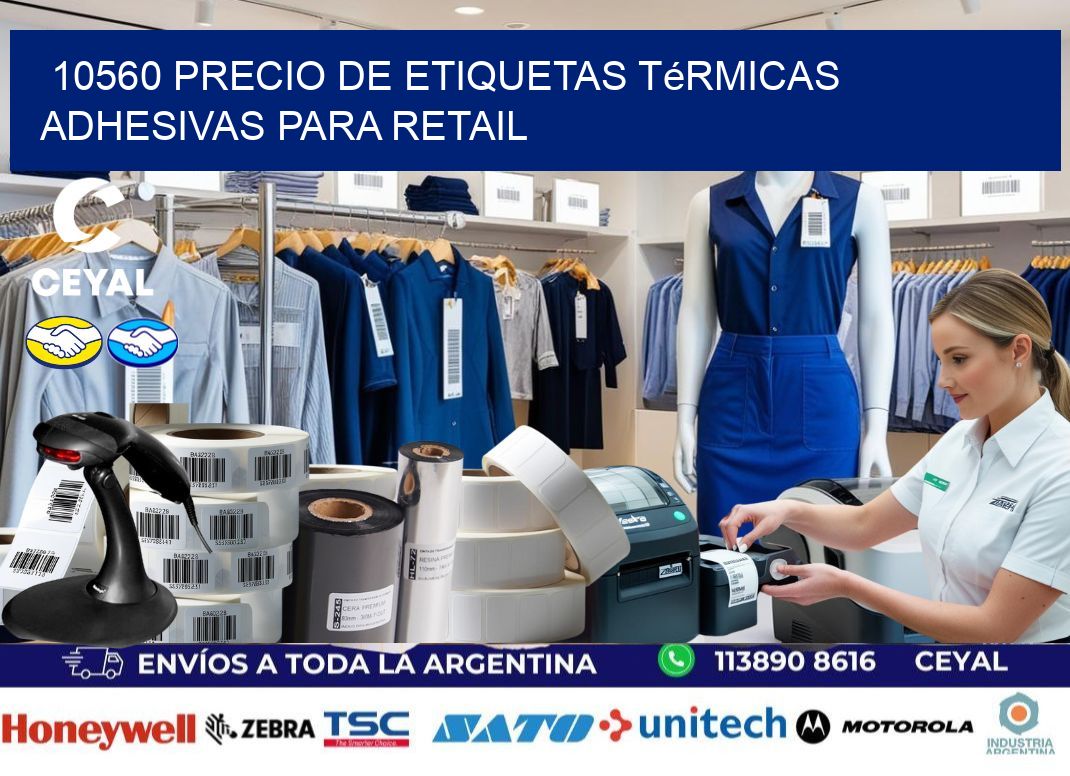 10560 precio de etiquetas térmicas adhesivas para retail