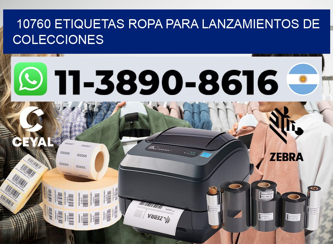 10760 Etiquetas ropa para lanzamientos de colecciones