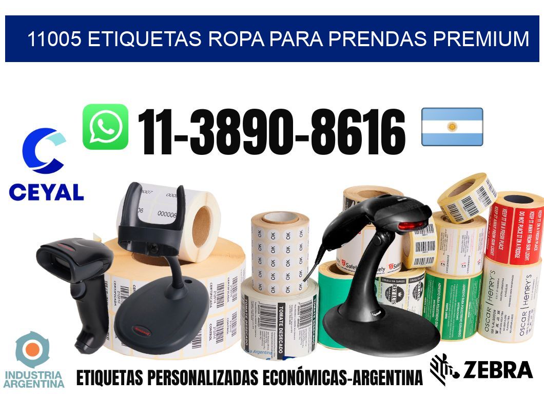 11005 Etiquetas ropa para prendas premium