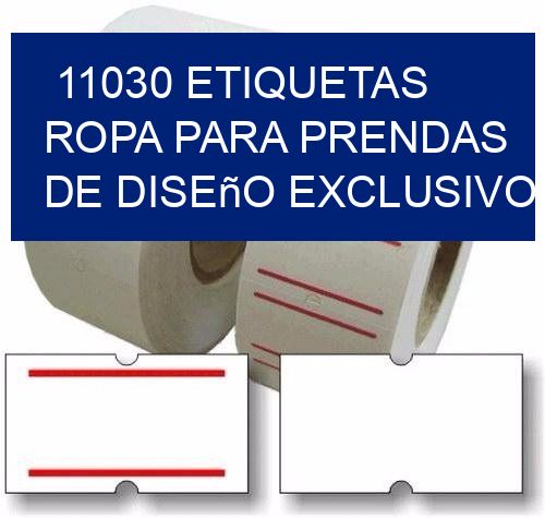 11030 Etiquetas ropa para prendas de diseño exclusivo