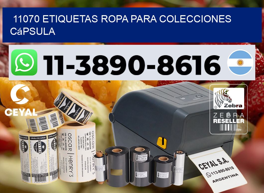 11070 Etiquetas ropa para colecciones cápsula