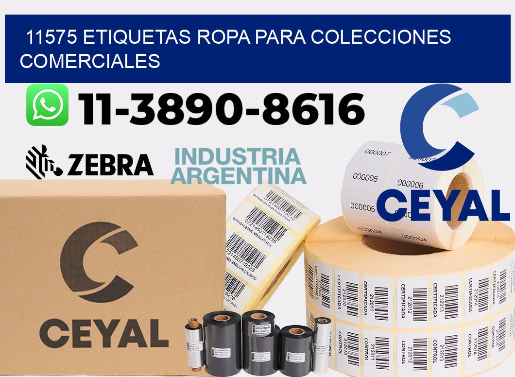 11575 Etiquetas ropa para colecciones comerciales