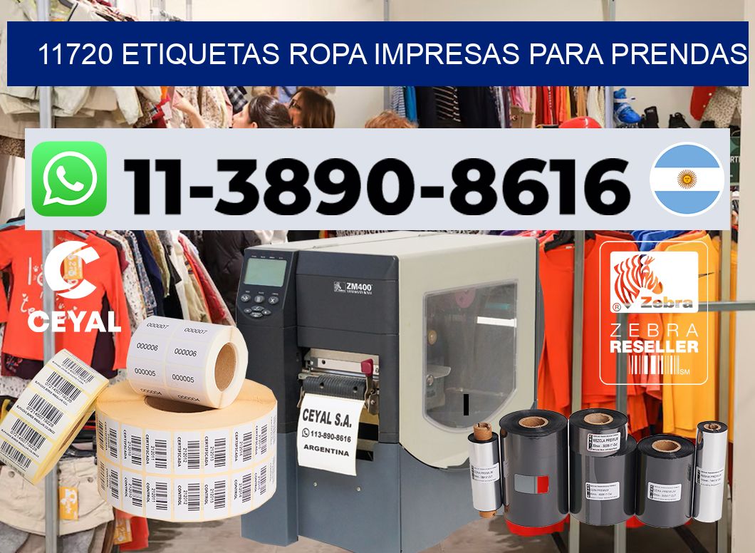 11720 Etiquetas ropa impresas para prendas