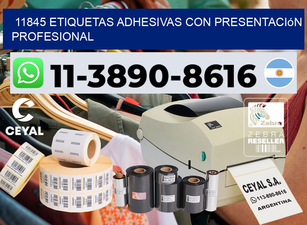 11845 Etiquetas adhesivas con presentación profesional