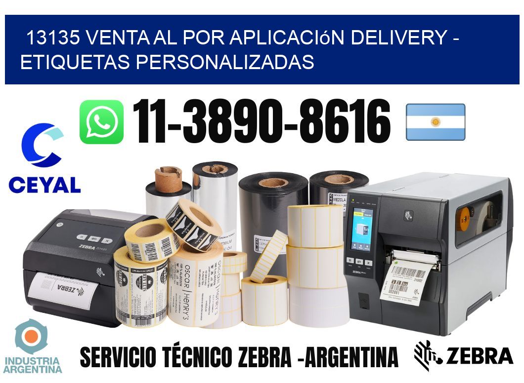 13135 Venta al Por Aplicación delivery - Etiquetas Personalizadas