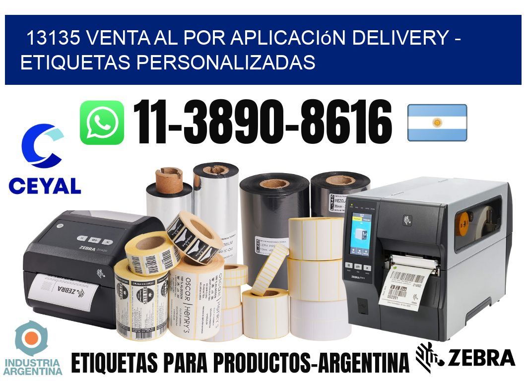 13135 Venta al Por Aplicación delivery - Etiquetas Personalizadas