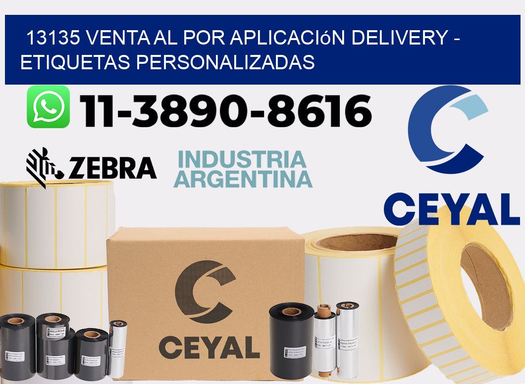 13135 Venta al Por Aplicación delivery - Etiquetas Personalizadas