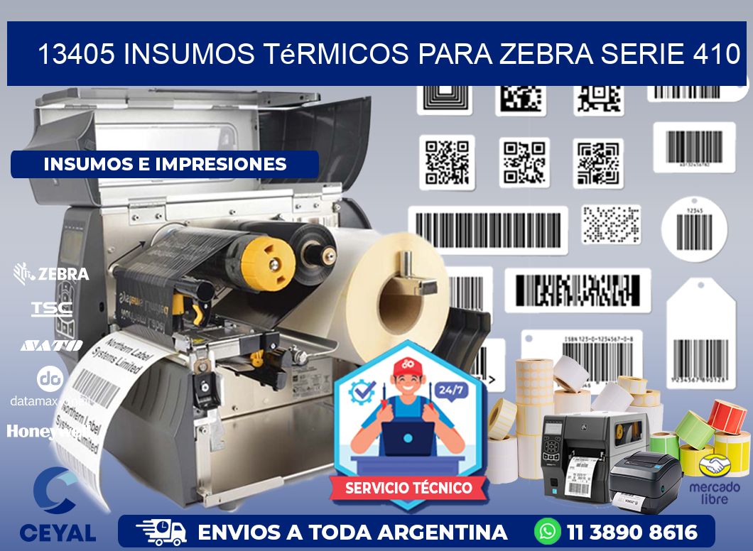 13405 insumos térmicos para zebra serie 410