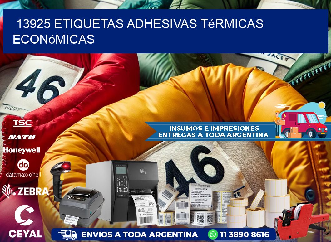 13925 etiquetas adhesivas térmicas económicas