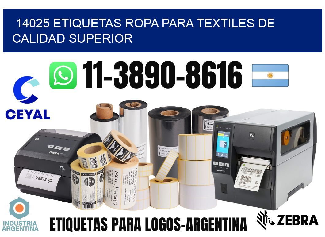 14025 Etiquetas ropa para textiles de calidad superior