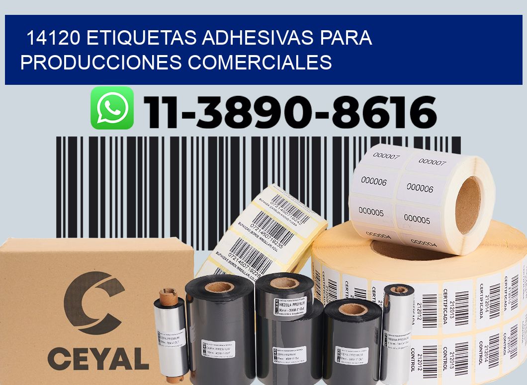 14120 Etiquetas adhesivas para producciones comerciales