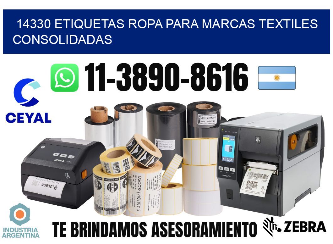 14330 Etiquetas ropa para marcas textiles consolidadas
