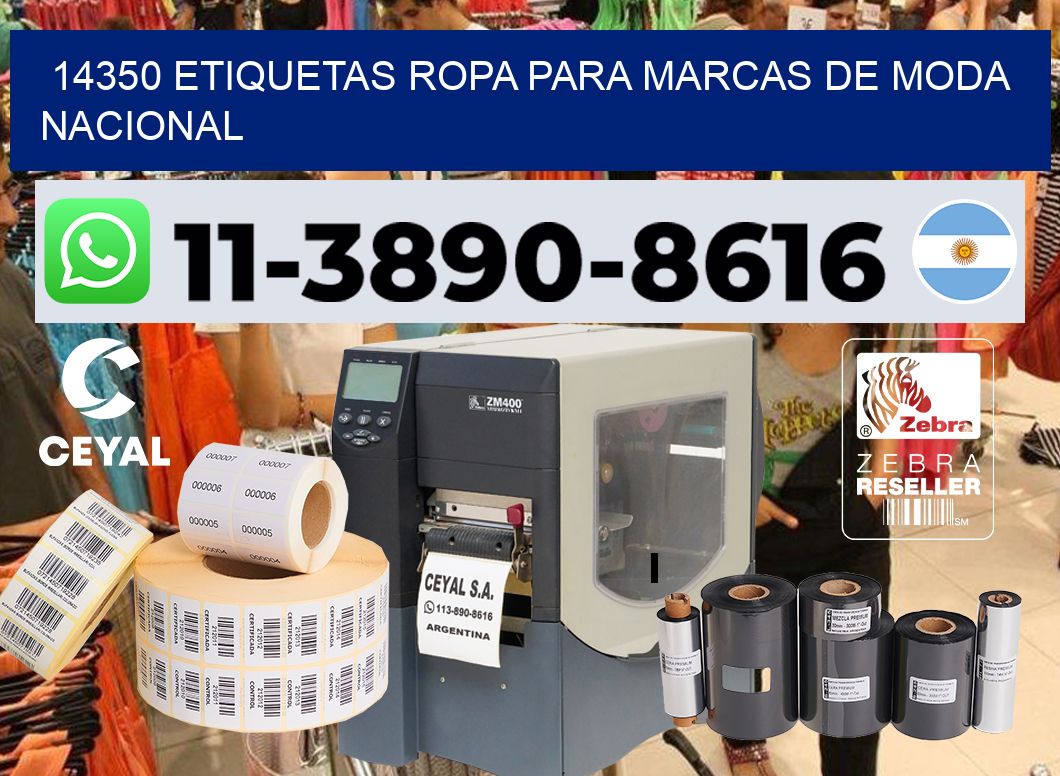 14350 Etiquetas ropa para marcas de moda nacional