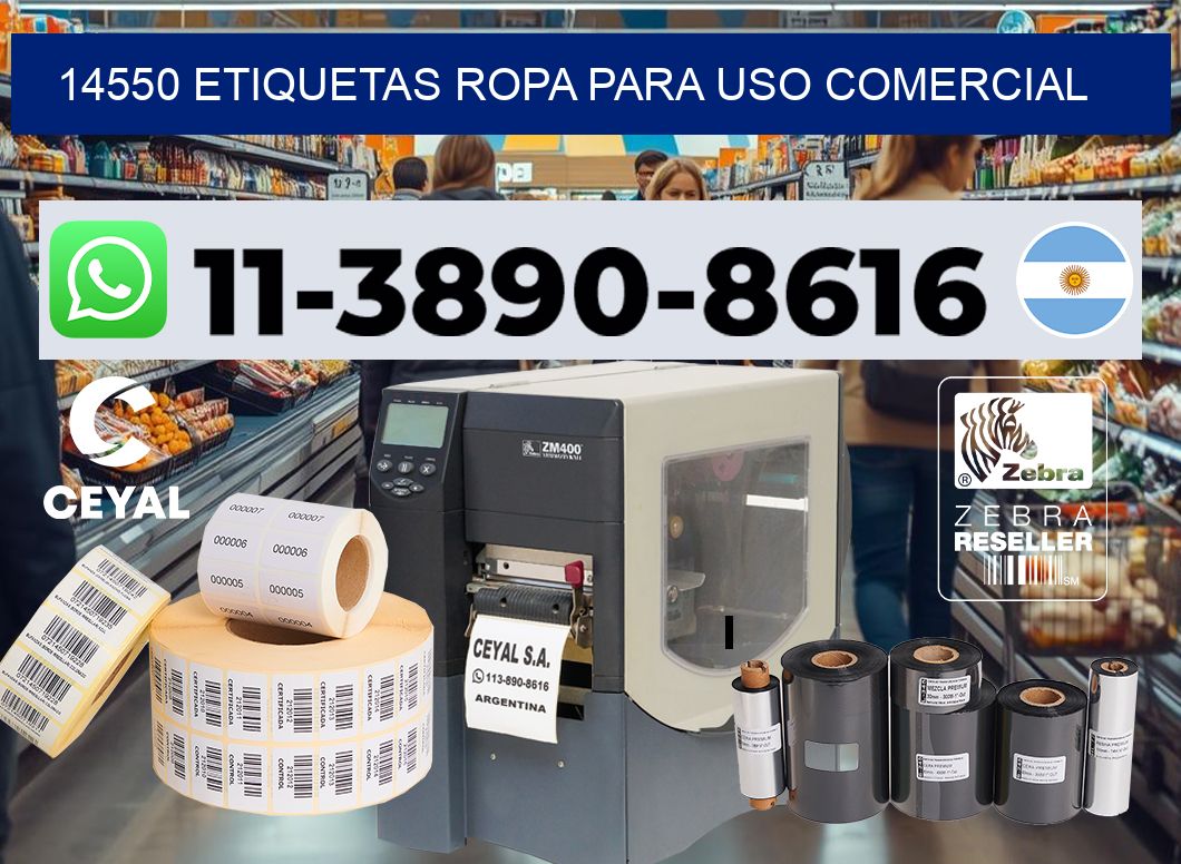 14550 Etiquetas ropa para uso comercial