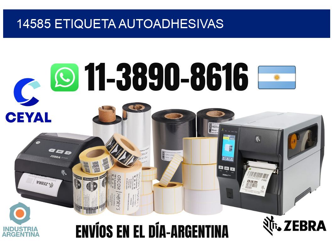 14585 etiqueta autoadhesivas