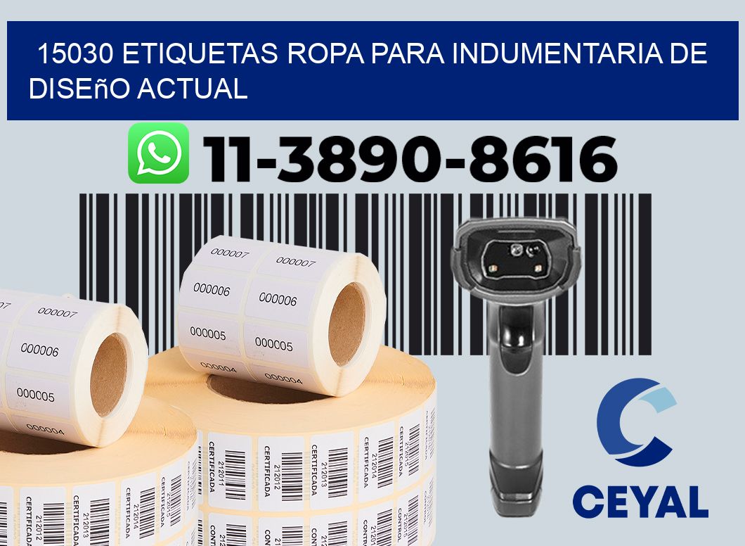 15030 Etiquetas ropa para indumentaria de diseño actual
