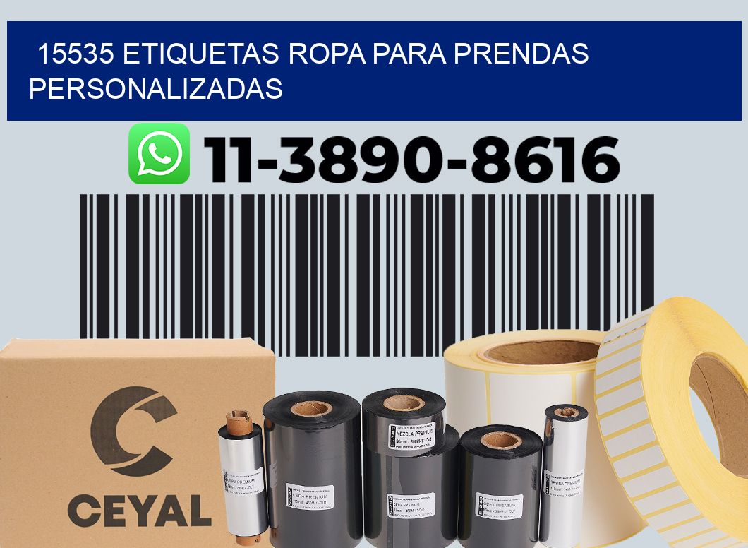 15535 Etiquetas ropa para prendas personalizadas