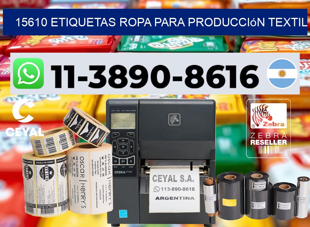 15610 Etiquetas ropa para producción textil