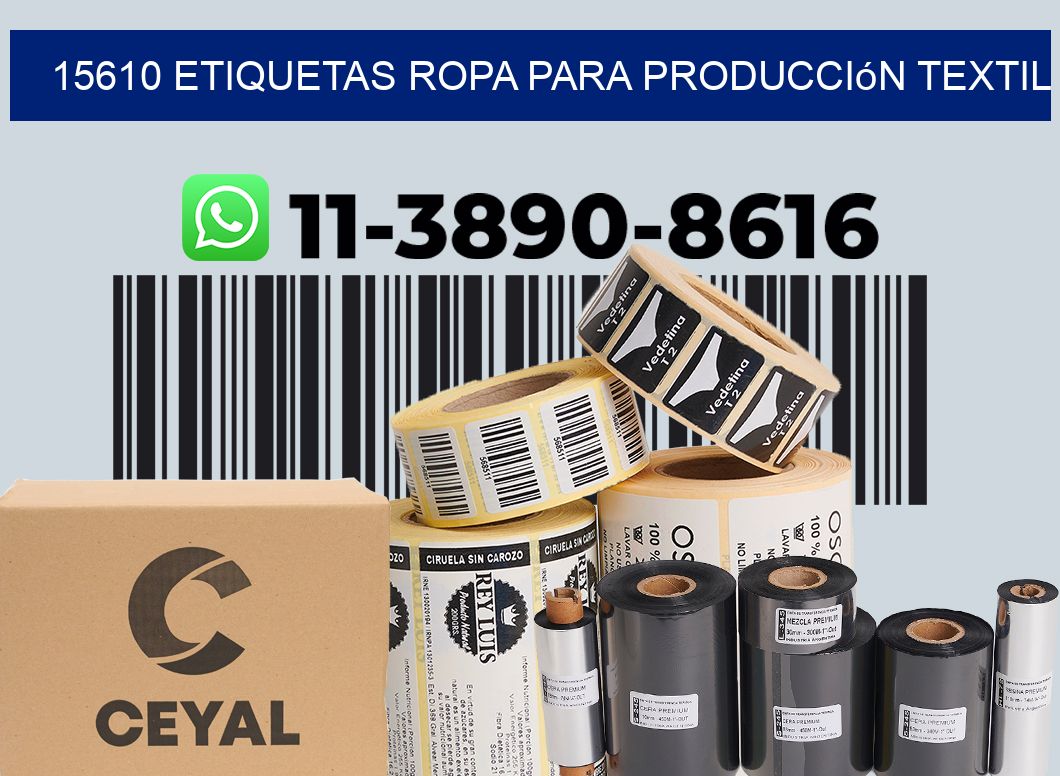 15610 Etiquetas ropa para producción textil