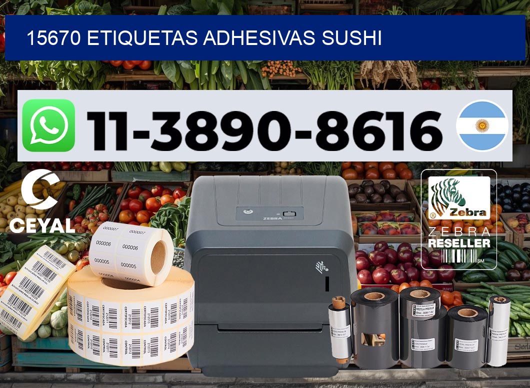 15670 etiquetas adhesivas sushi