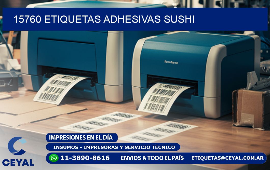 15760 etiquetas adhesivas sushi