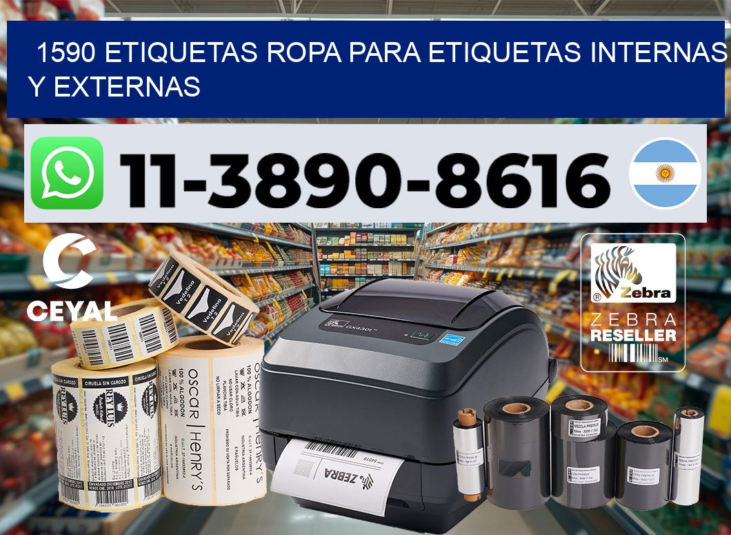 1590 Etiquetas ropa para etiquetas internas y externas