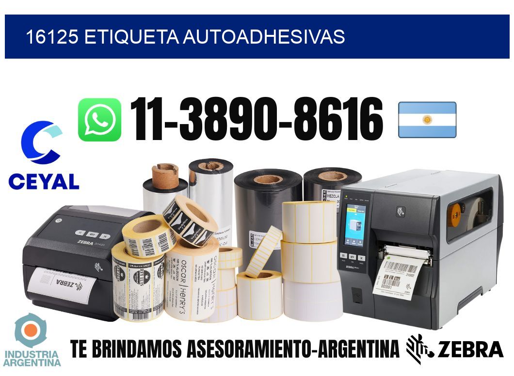 16125 etiqueta autoadhesivas
