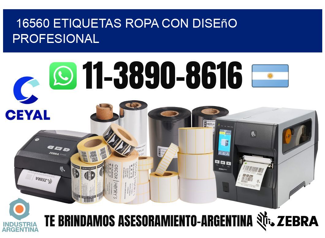 16560 Etiquetas ropa con diseño profesional