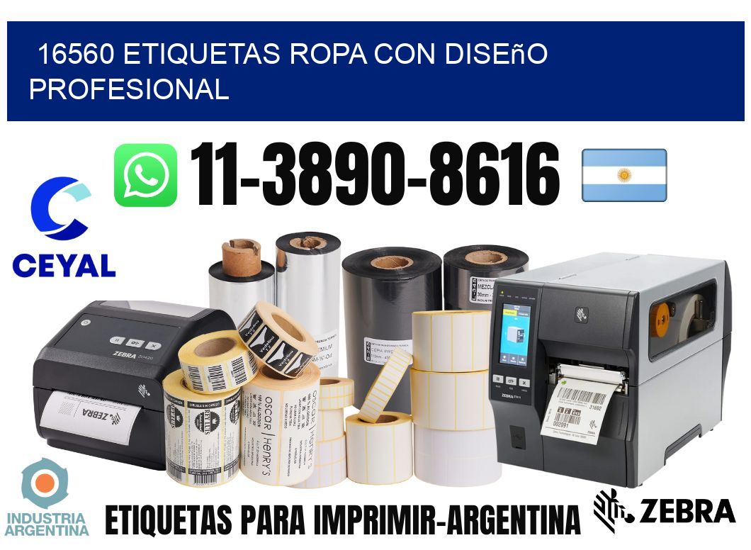 16560 Etiquetas ropa con diseño profesional