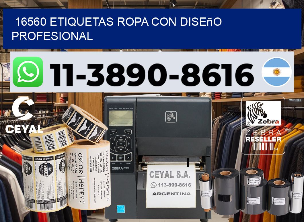 16560 Etiquetas ropa con diseño profesional