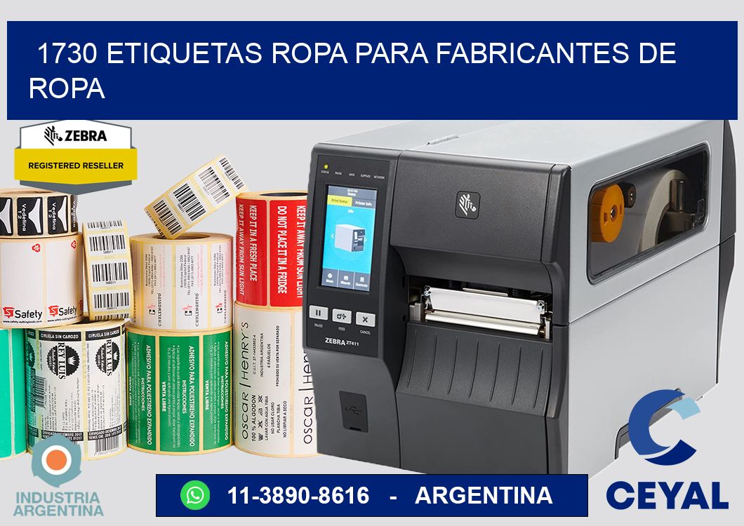 1730 Etiquetas ropa para fabricantes de ropa